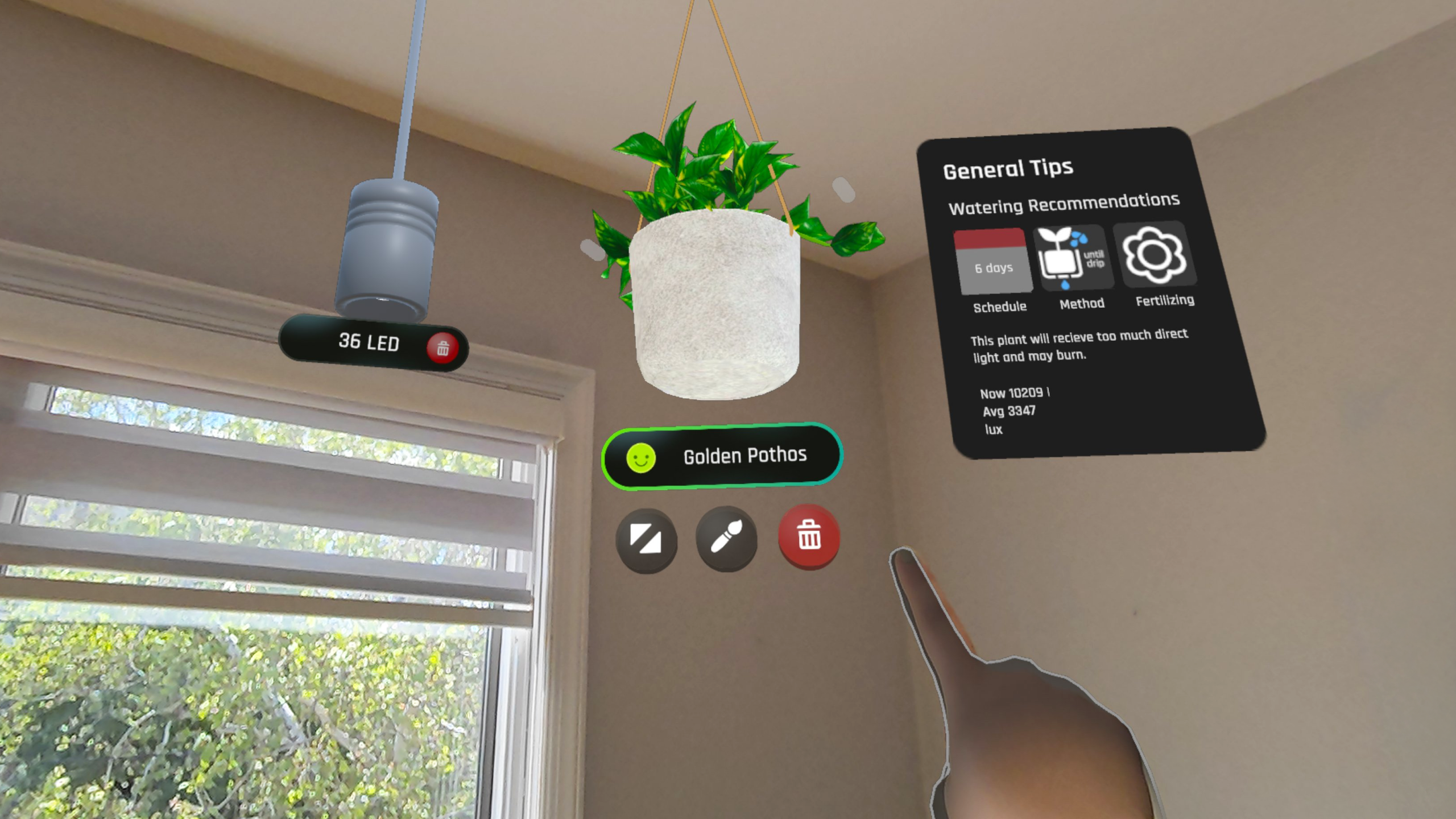Chloro grow light screenshot